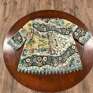 Etro Floral Blouse Size 42 100% Cotton